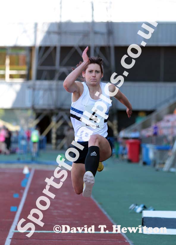 Emma Pringle (Edinburgh AC) 3rd in the triple jump at the UK Women's National League, Premier, Meadowbank, Edinburgh.